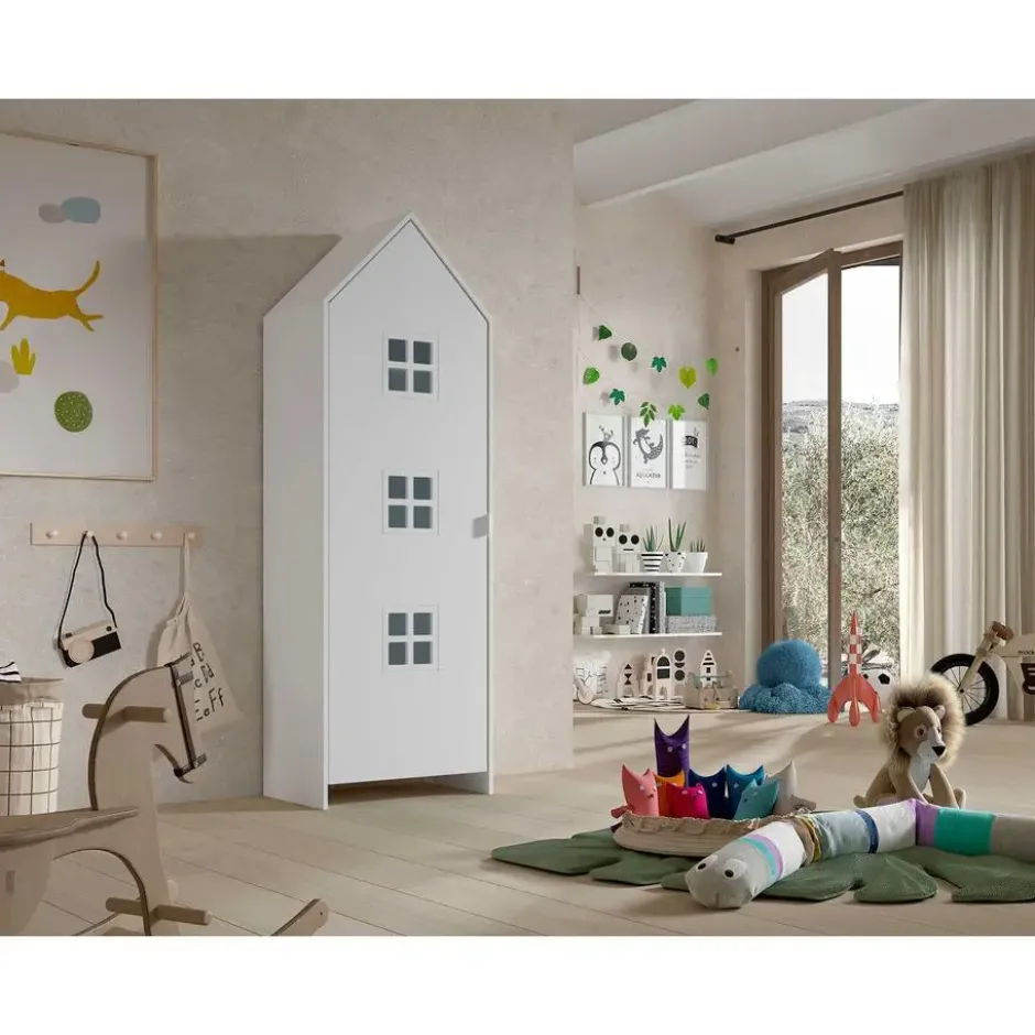 Kledingkast Casami Bruges - 58x37x172 cm - Wit