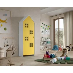 Kledingkast Casami Bruges - 58x37x172 cm - Geel
