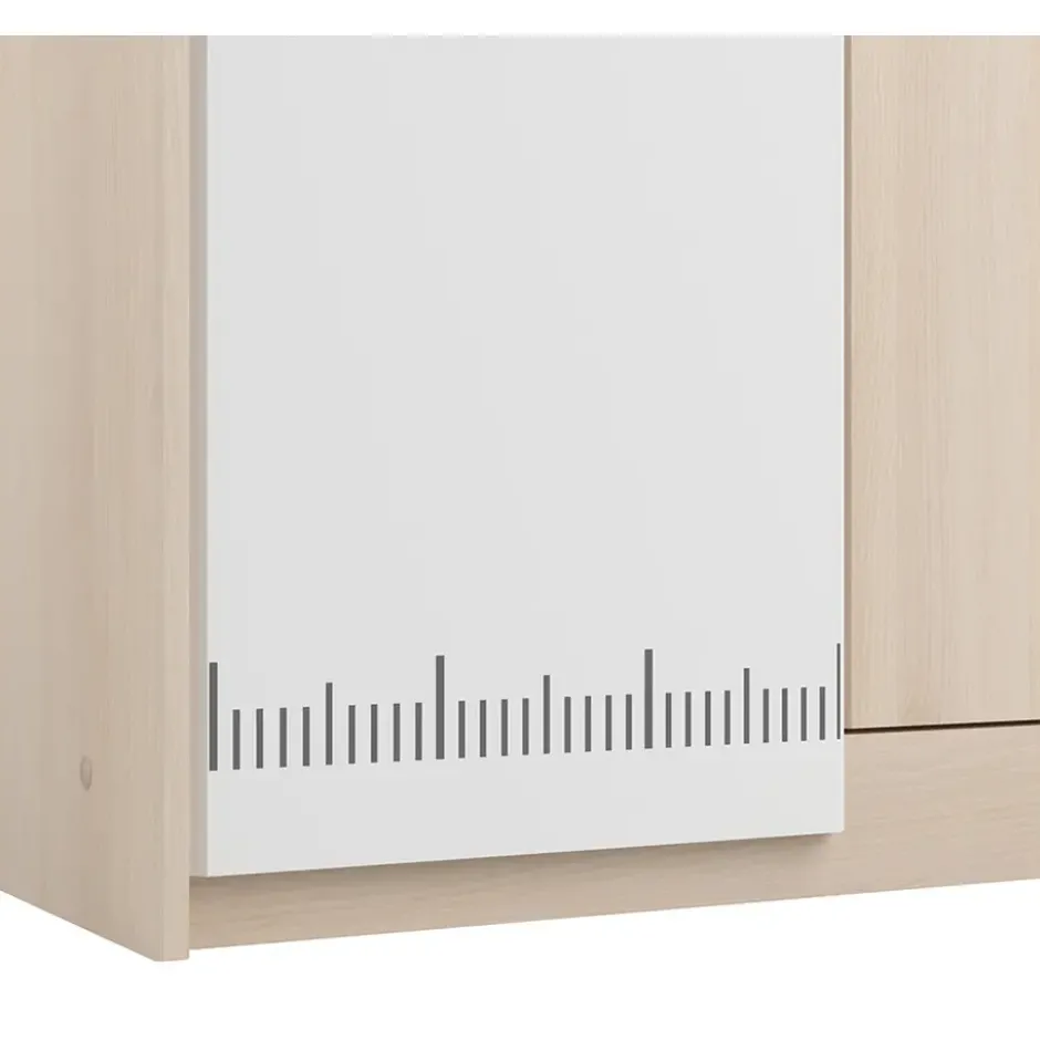 Kledingkast Charly 2-deurs - acaciakleur - 180x85x52 cm