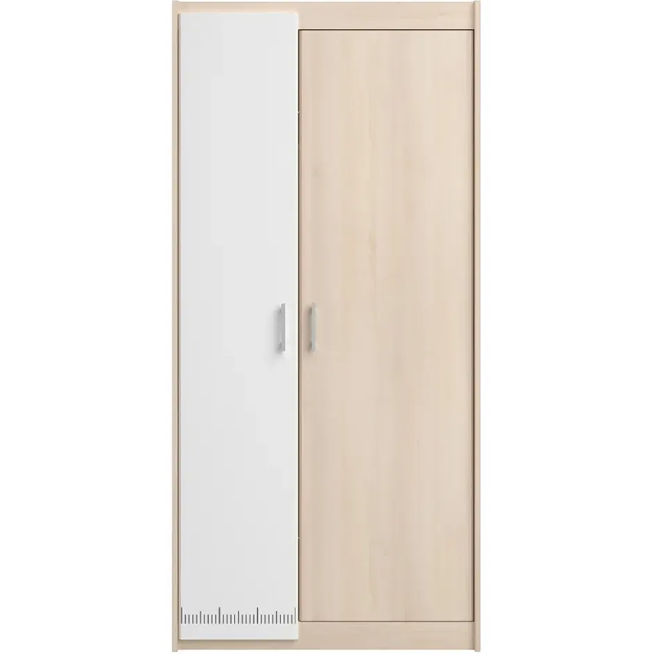 Kledingkast Charly 2-deurs - acaciakleur - 180x85x52 cm