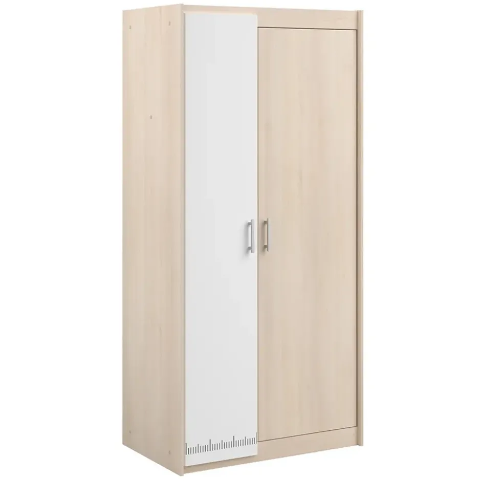 Kledingkast Charly 2-deurs - acaciakleur - 180x85x52 cm