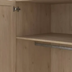 Kledingkast Lynn 4-deurs - eikenkleur - 200x196x62 cm