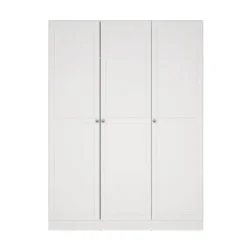 Kledingkast Lynn 3-deurs - wit - 200x147x62 cm