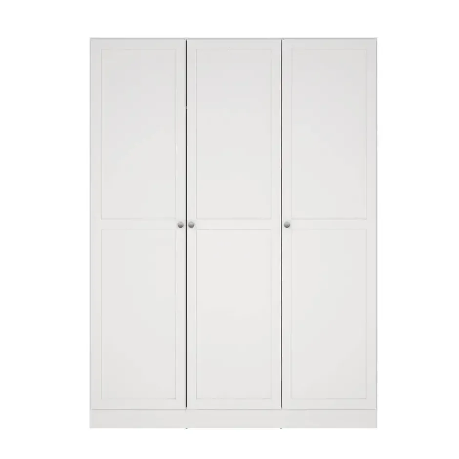 Kledingkast Lynn 3-deurs - wit - 200x147x62 cm