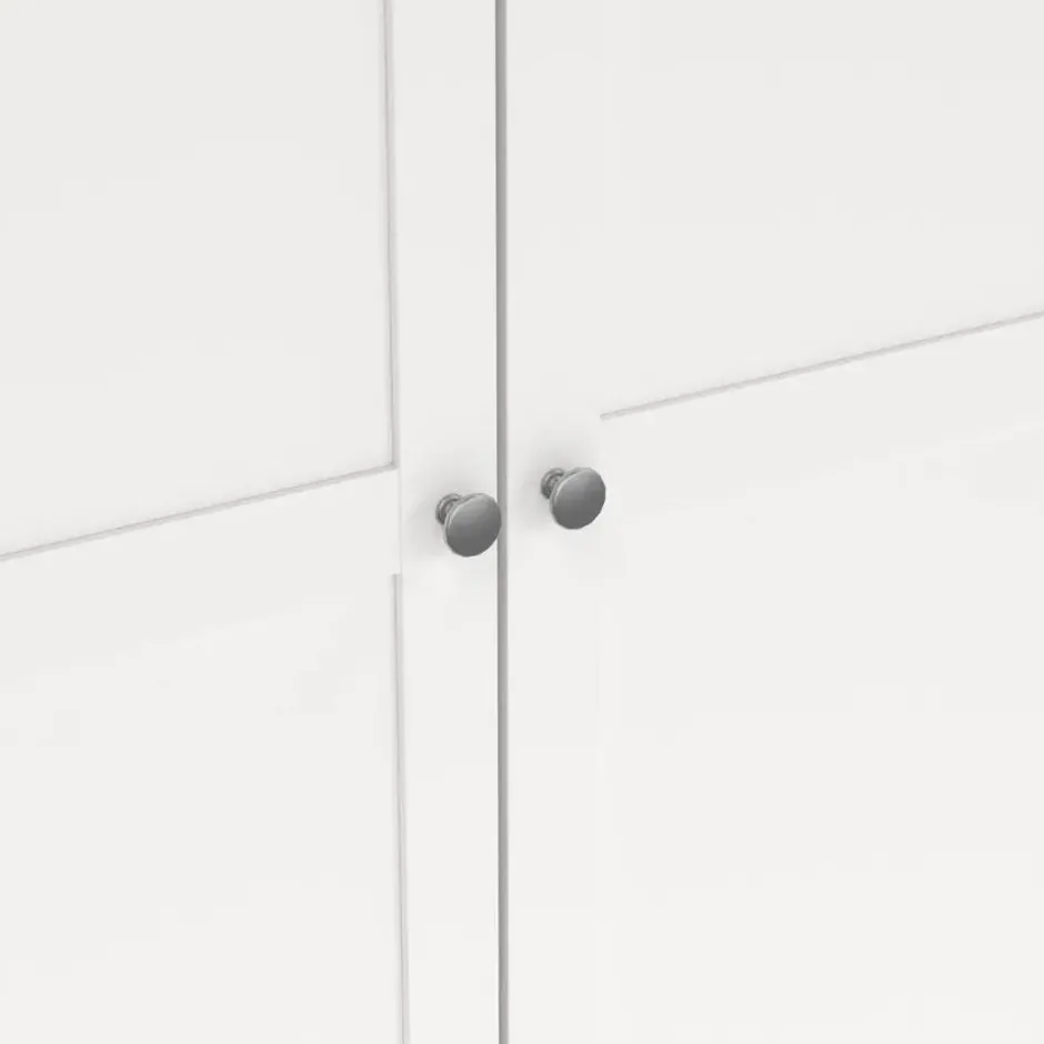 Kledingkast Lynn 4-deurs - wit - 200x196x62 cm