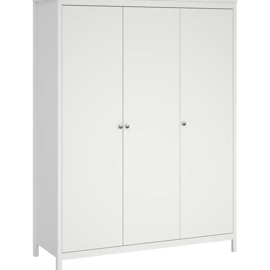 Kledingkast Madeira 3-deurs - wit - 199x150x58 cm