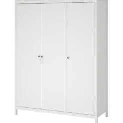 Kledingkast Madeira 3-deurs - wit - 199x150x58 cm