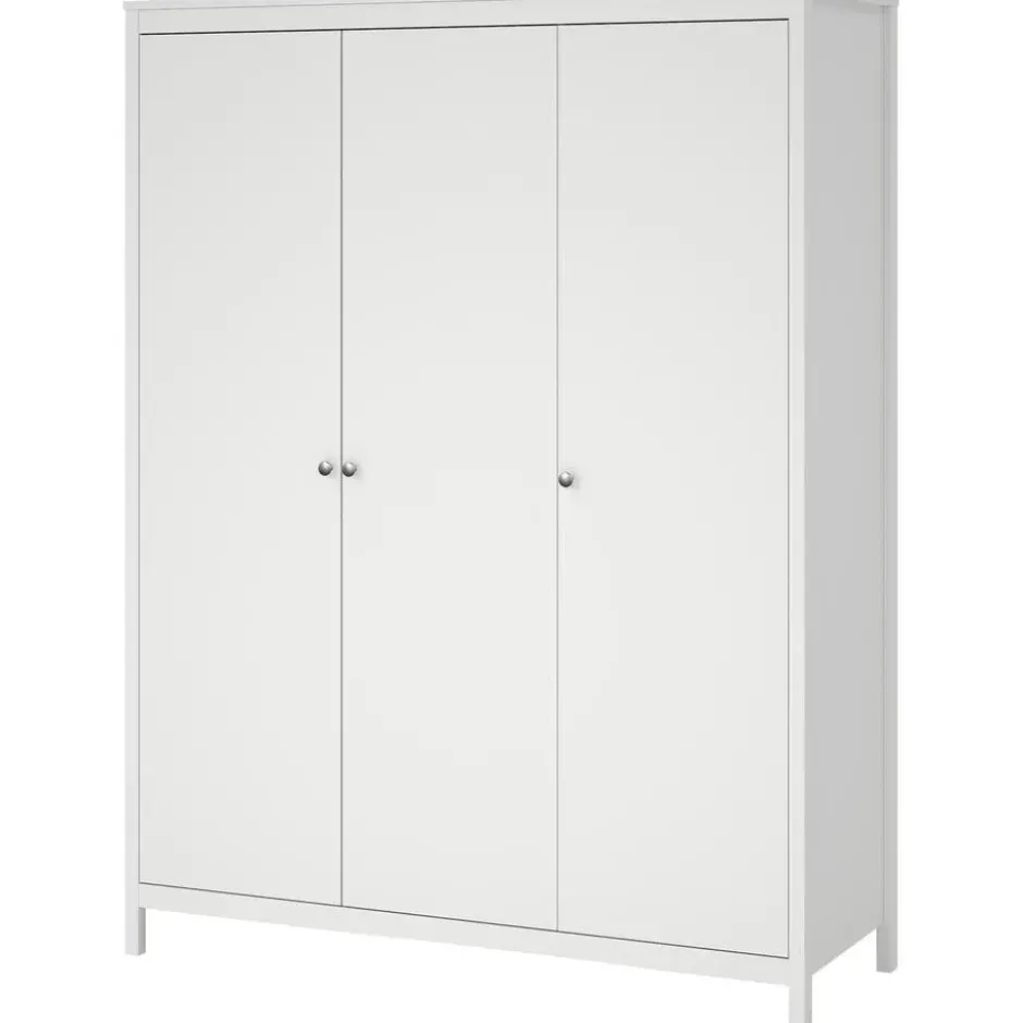 Kledingkast Madeira 3-deurs - wit - 199x150x58 cm