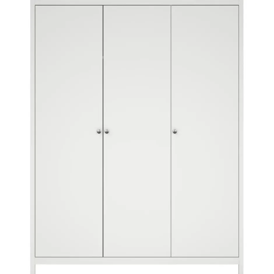 Kledingkast Madeira 3-deurs - wit - 199x150x58 cm