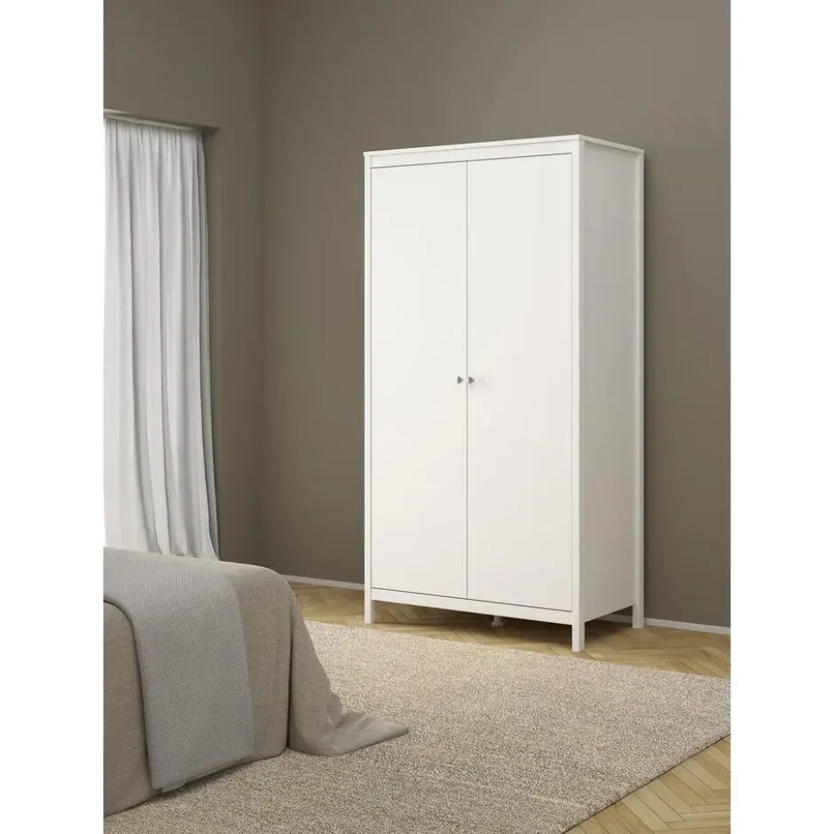 Kledingkast Madeira 2-deurs - wit - 199x102x58 cm