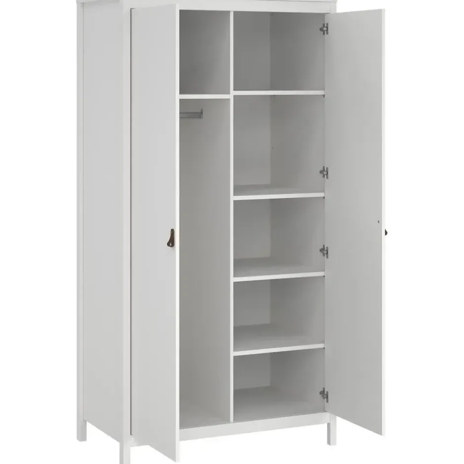 Kledingkast Madeira 2-deurs - wit - 199x102x58 cm