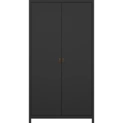 Kledingkast Madeira 2-deurs - zwart - 199x102x58 cm