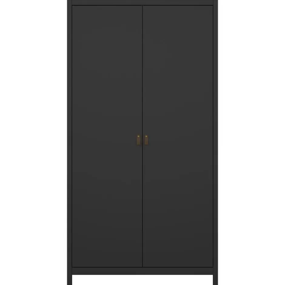 Kledingkast Madeira 2-deurs - zwart - 199x102x58 cm