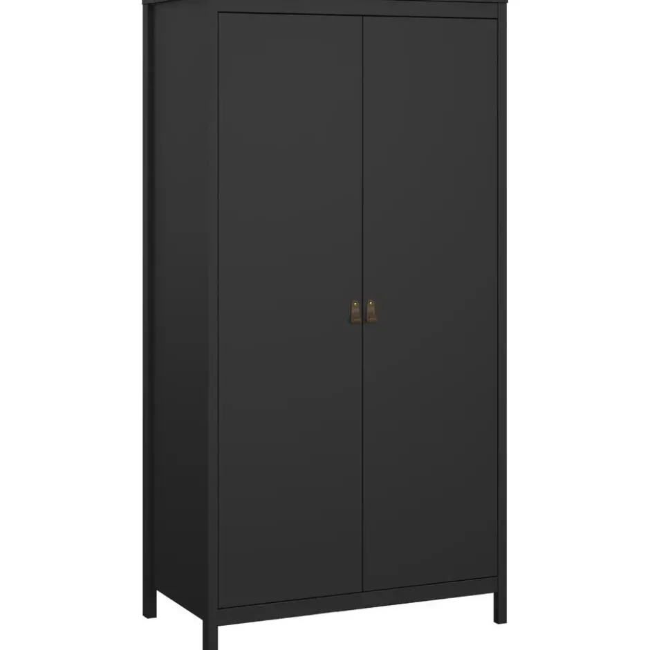 Kledingkast Madeira 2-deurs - zwart - 199x102x58 cm