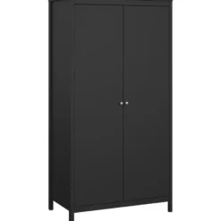 Kledingkast Madeira 2-deurs - zwart - 199x102x58 cm