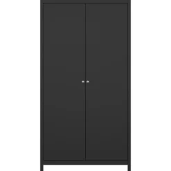 Kledingkast Madeira 2-deurs - zwart - 199x102x58 cm