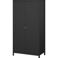 Kledingkast Madeira 2-deurs - zwart - 199x102x58 cm