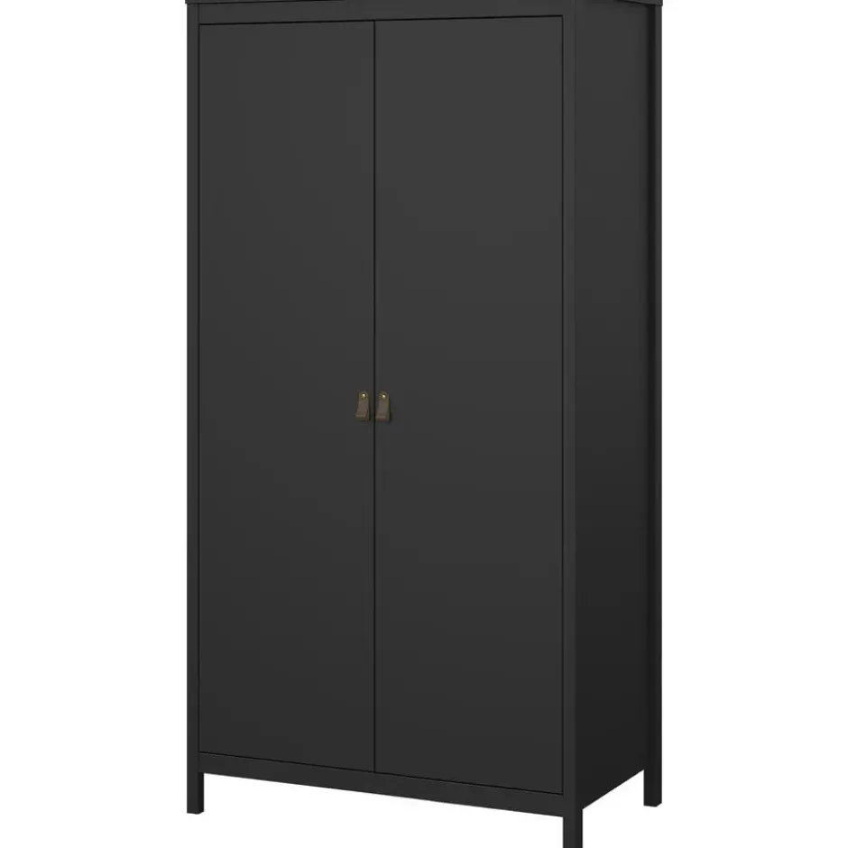 Kledingkast Madeira 2-deurs - zwart - 199x102x58 cm