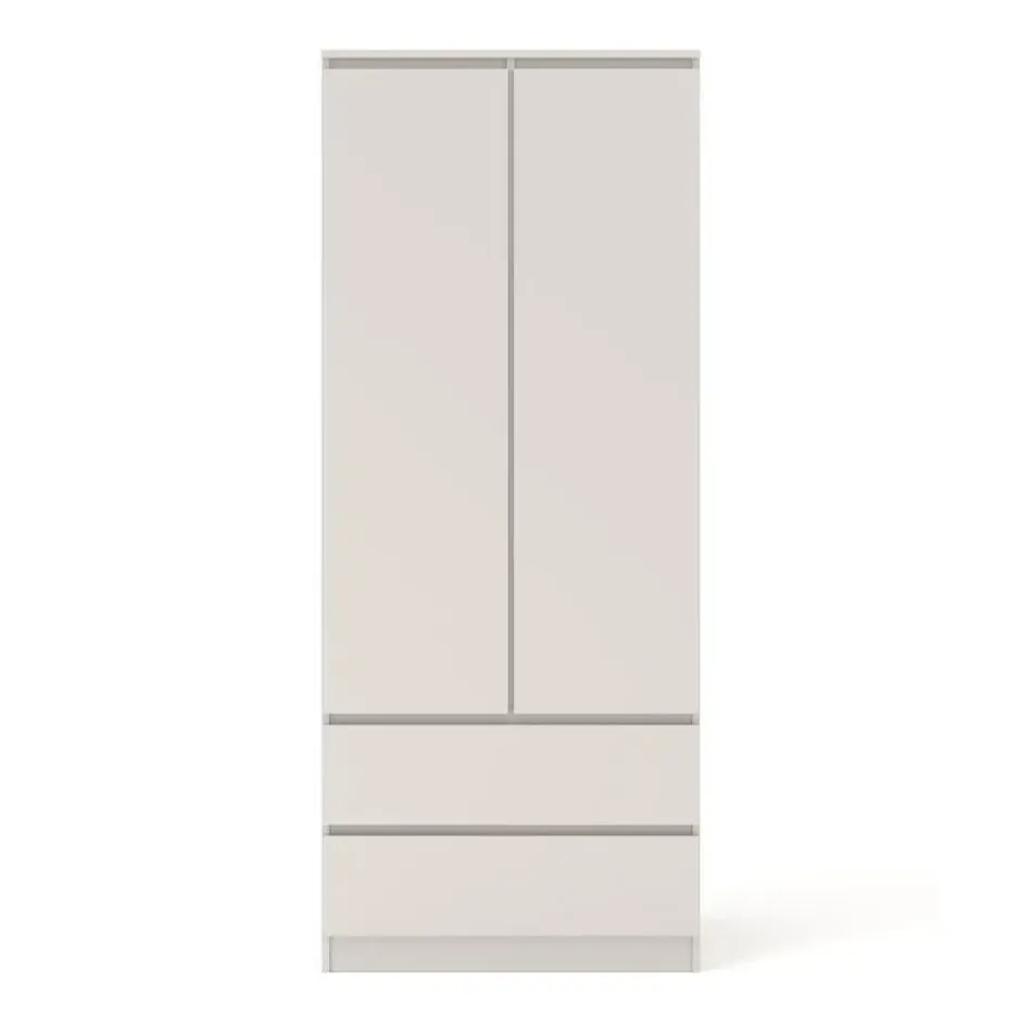Kledingkast Maja 2-deurs met 2 laden - kashmir - 195x80x52 cm