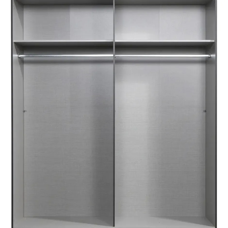 Kledingkast Milaan 4-deurs- grafiet - 208x180x58 cm