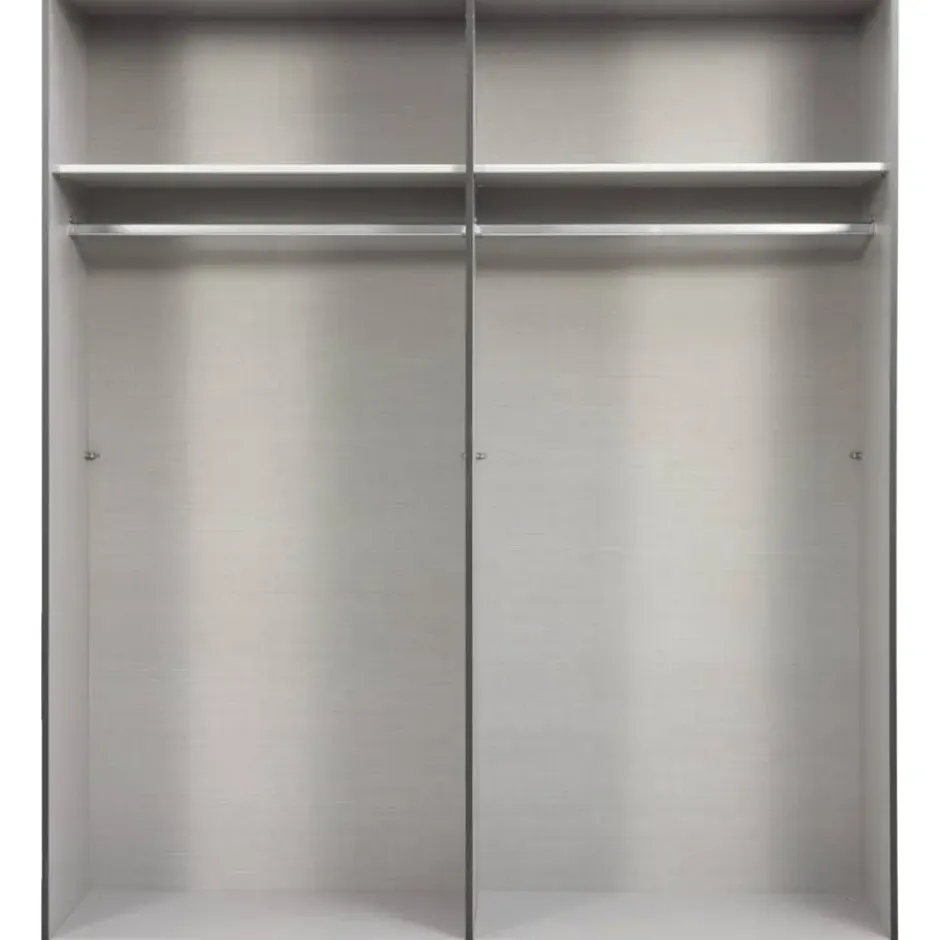 Kledingkast Milaan 4-deurs- grafiet - 208x180x58 cm