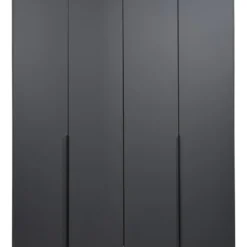 Kledingkast Milaan 4-deurs - grafiet - 236x180x58 cm