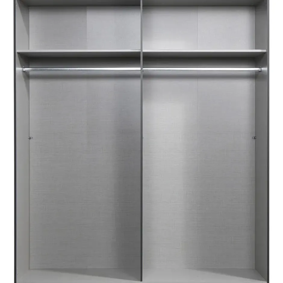Kledingkast Milaan 4-deurs - grafiet - 236x180x58 cm