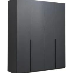 Kledingkast Milaan 4-deurs - grafiet - 236x180x58 cm