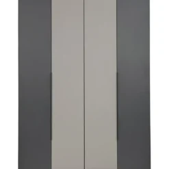 Kledingkast Milaan 4-deurs - grafiet/greige -236x180x58 cm