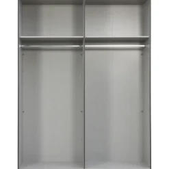 Kledingkast Milaan 4-deurs - grafiet/greige -236x180x58 cm