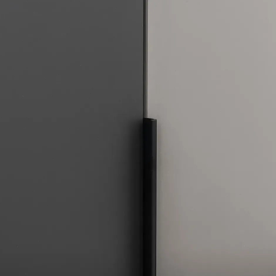 Kledingkast Milaan 4-deurs - grafiet/greige - 208x180x58 cm