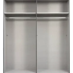 Kledingkast Milaan 4-deurs - grafiet/greige - 208x180x58 cm