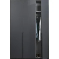 Kledingkast Milaan 3-deurs- grafiet - 208x135x58 cm