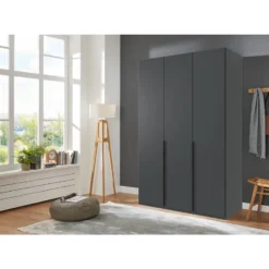 Kledingkast Milaan 3-deurs - grafiet - 236x135x58 cm