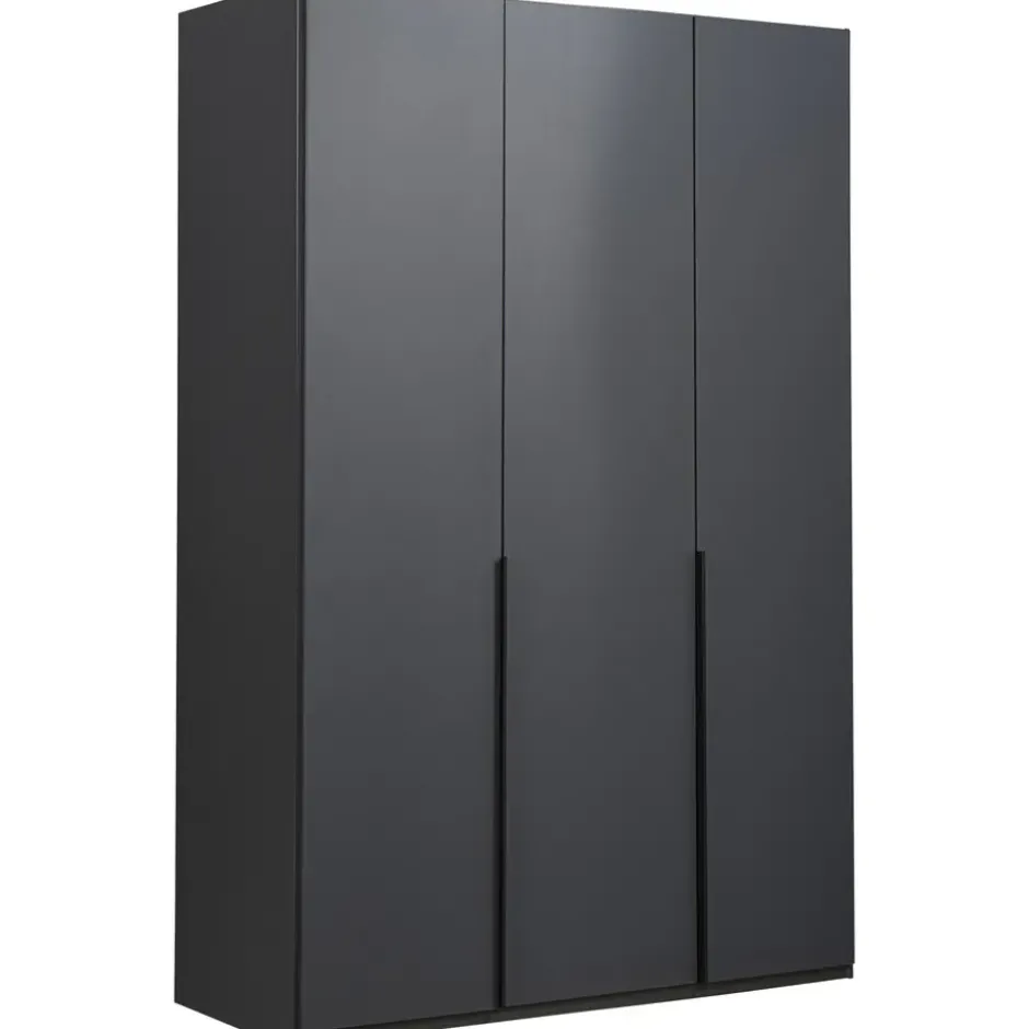 Kledingkast Milaan 3-deurs - grafiet - 236x135x58 cm