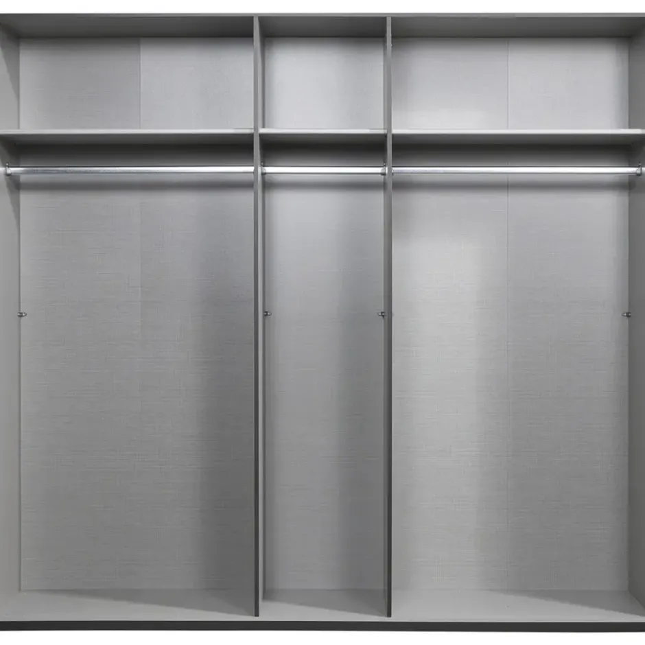 Kledingkast Milaan 5-deurs - grafiet - 208x225x58 cm