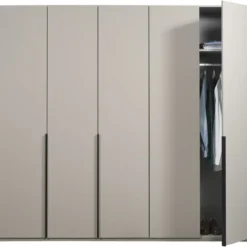 Kledingkast Milaan 5-deurs - greige - 208x225x58 cm