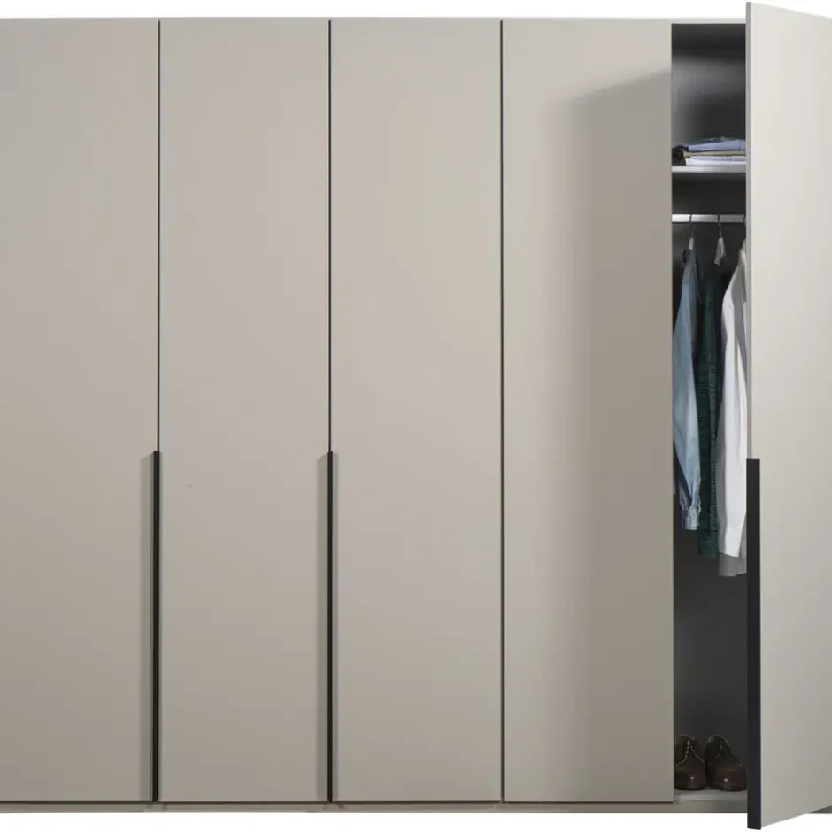 Kledingkast Milaan 5-deurs - greige - 208x225x58 cm
