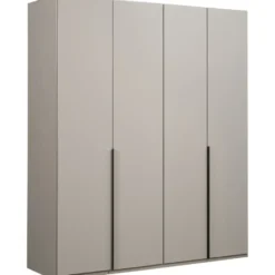 Kledingkast Milaan 4-deurs - greige - 208x180x58 cm