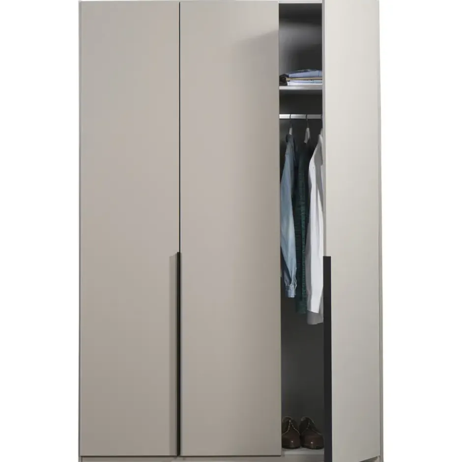 Kledingkast Milaan 3-deurs - greige - 208x135x58 cm