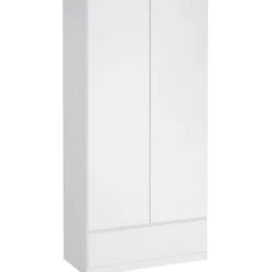 Kledingkast Naia 2-deurs - hoogglans wit - 50x99x201 cm