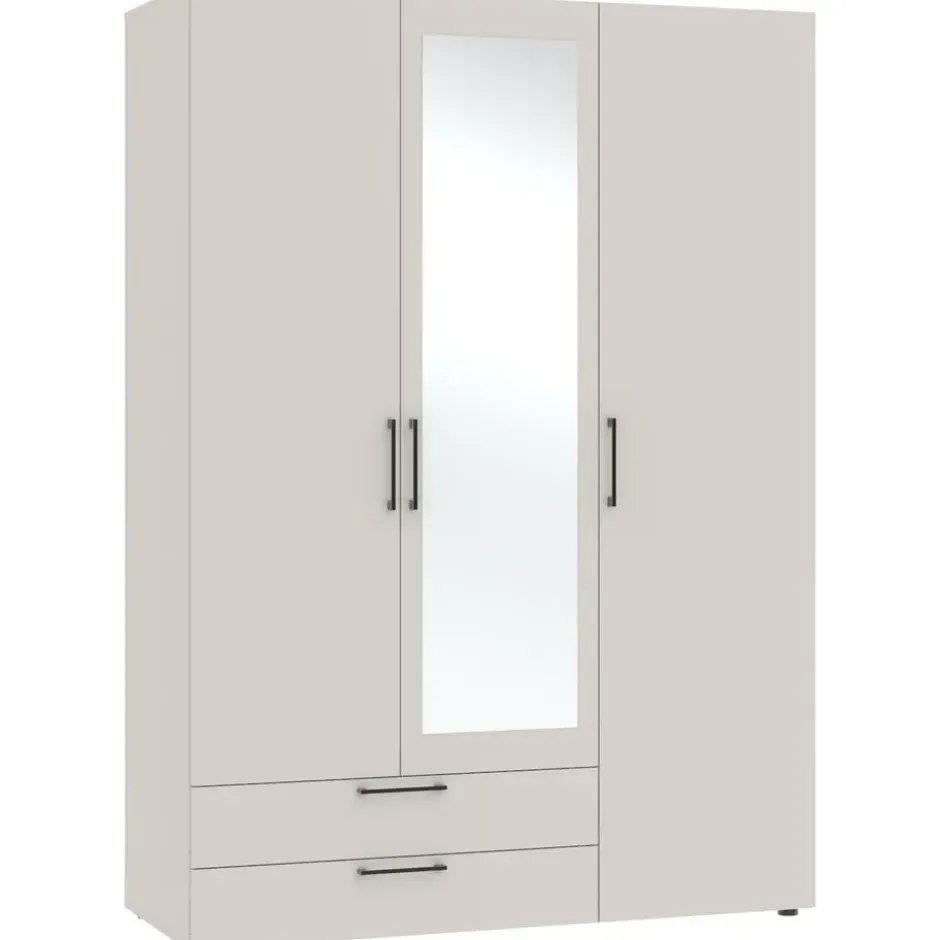 Kledingkast Penrith 3 deurs - greige - 204x145x58 cm