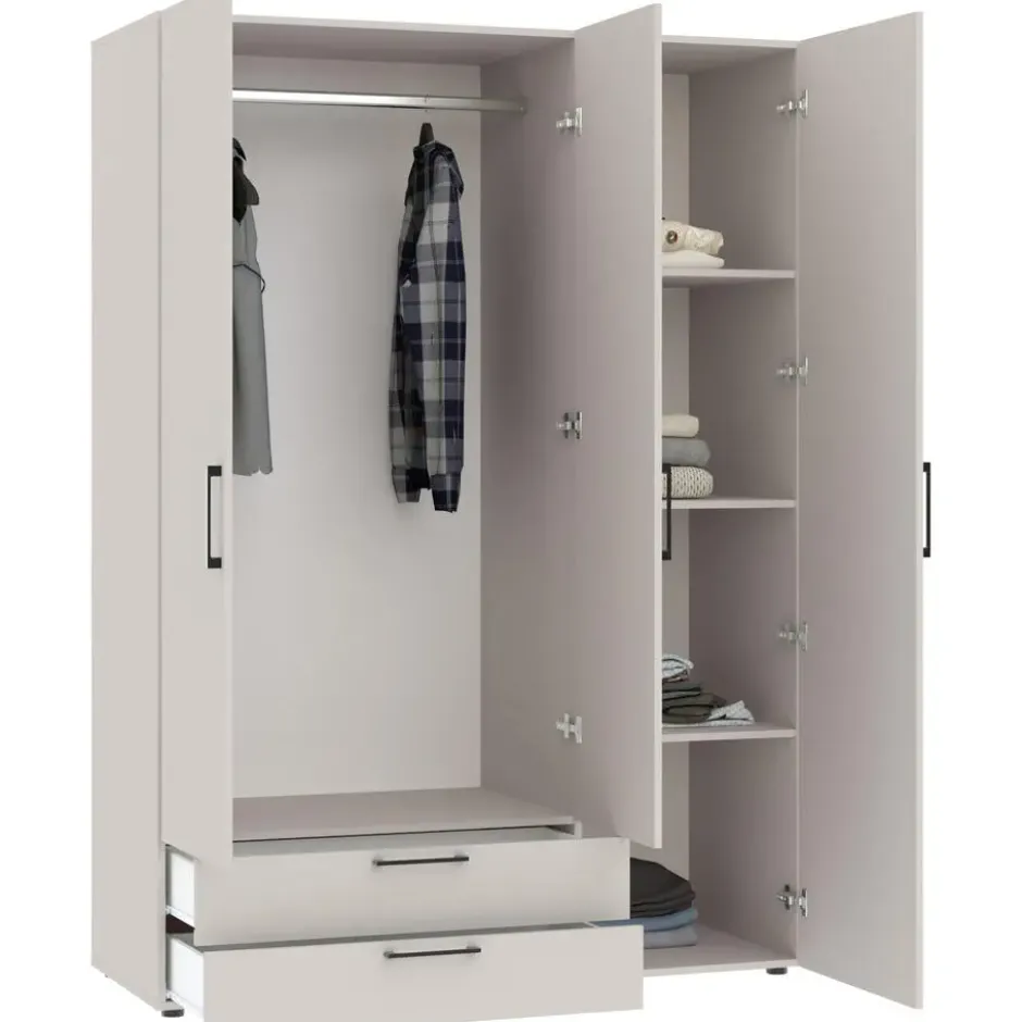 Kledingkast Penrith 3 deurs - greige - 204x145x58 cm