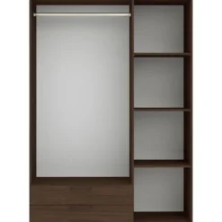 Kledingkast Penrith 3 deurs - walnoot - 204x145x58 cm