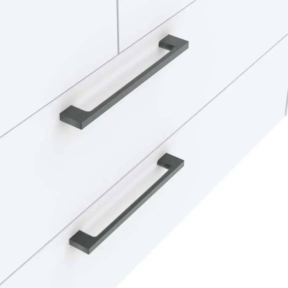 Kledingkast Penrith 4 deurs - wit - 204x181x58 cm