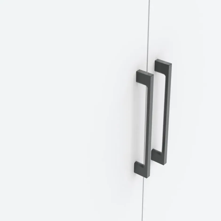 Kledingkast Penrith 4 deurs - wit - 204x181x58 cm