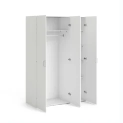 Kledingkast Space 3-deurs - wit - 175,4x115,8x49,5 cm