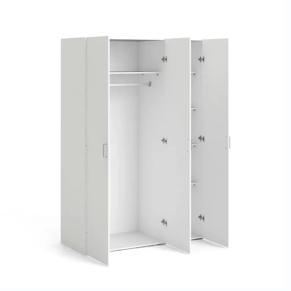 Kledingkast Space 3-deurs - wit - 175,4x115,8x49,5 cm