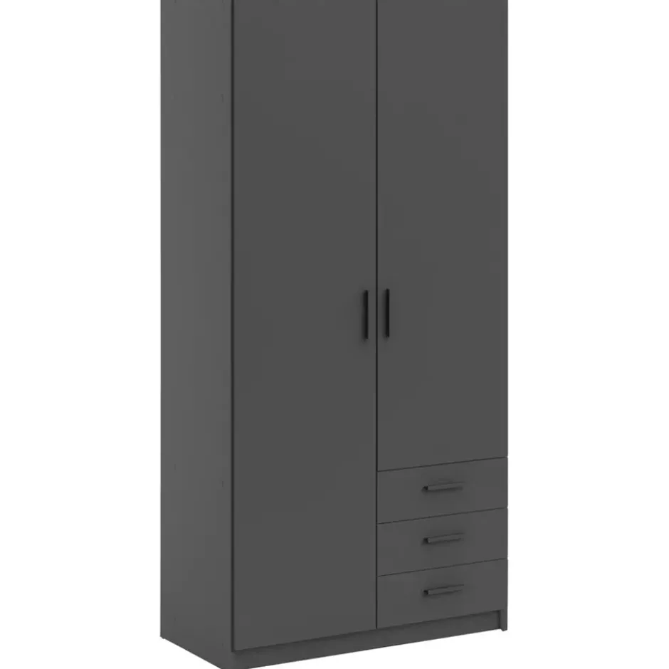 Kledingkast Sprint 2-deurs - antracietkleur - 200x98,5x50 cm