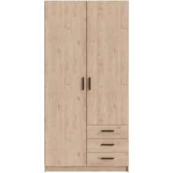 Kledingkast Sprint 2-deurs - eikenkleur - 200x98,5x50 cm